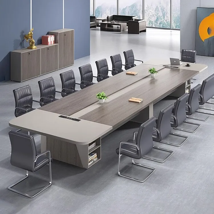 Rectangular panel large employee training desks for meeting rooms, office desks, and conference tables