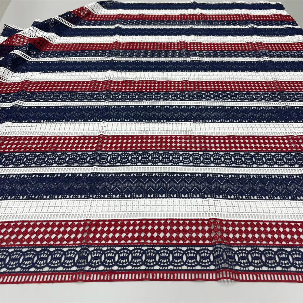 Neuer Stil Afrika Spitzenstoff 2026 Hochwertige Spitze Wasserlösliche Bestickte Modische Weiche Spitze 5 Yards – Detail 11