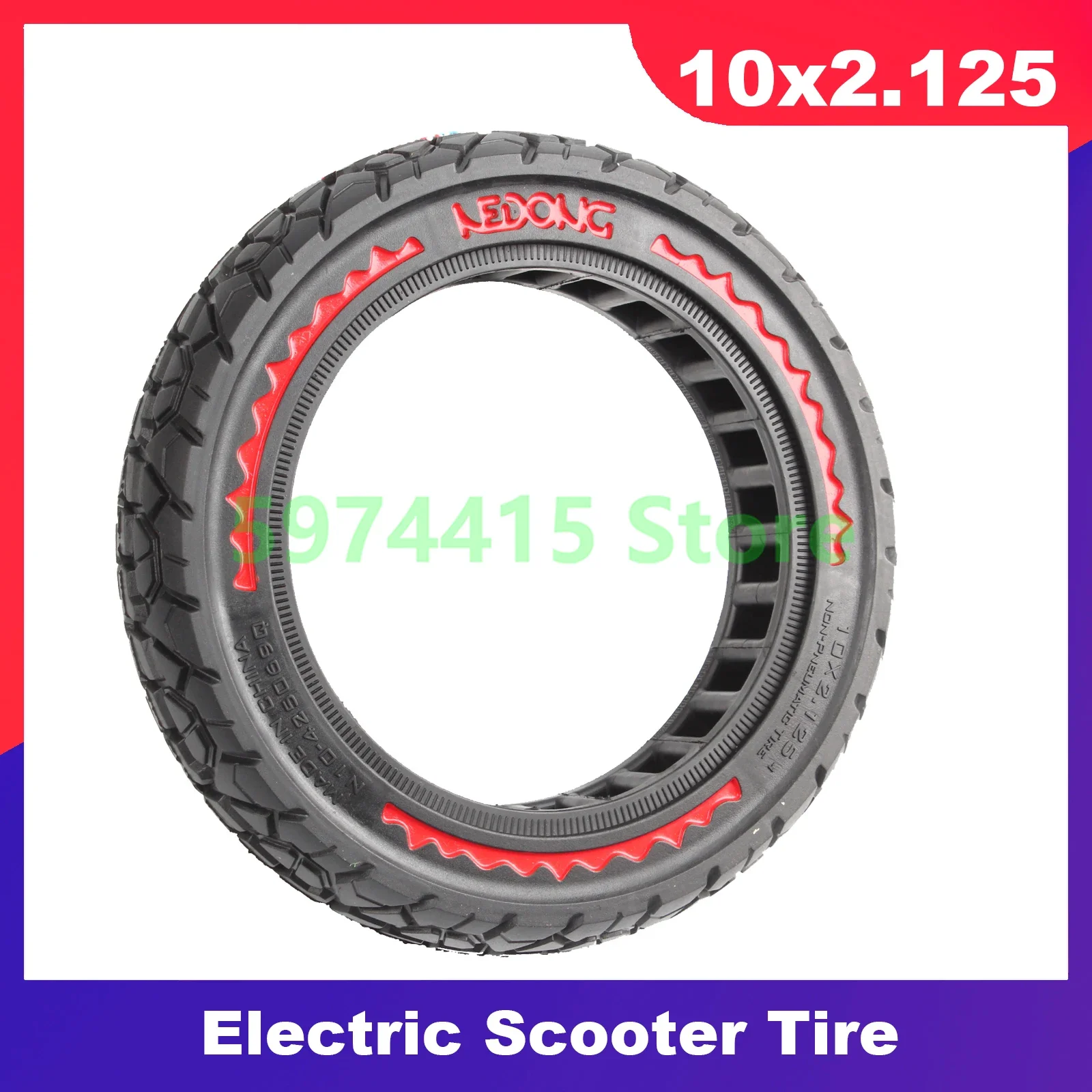 10 Inch 10x2.125 Rubber Solid Tire For Ninebot Segway F20 F25 F30 F40 Electric Scooter Tubeless Thickened Explosion Proof Tyre