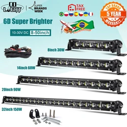 CO LIGHT Super Bright LED Light Bar 6D 8-50inch Offroad Combo Led Bar for Lada Truck 4x4 SUV ATV Niva 12V 24V Auto Driving Light