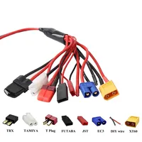 1pcs 8 in1 Charger Plug Wire Set JST XT60 EC3 FUTABA TAMIYA T TRX Plug for SKYRC IMAX B6 B6AC Balance Charger Adapter Cable