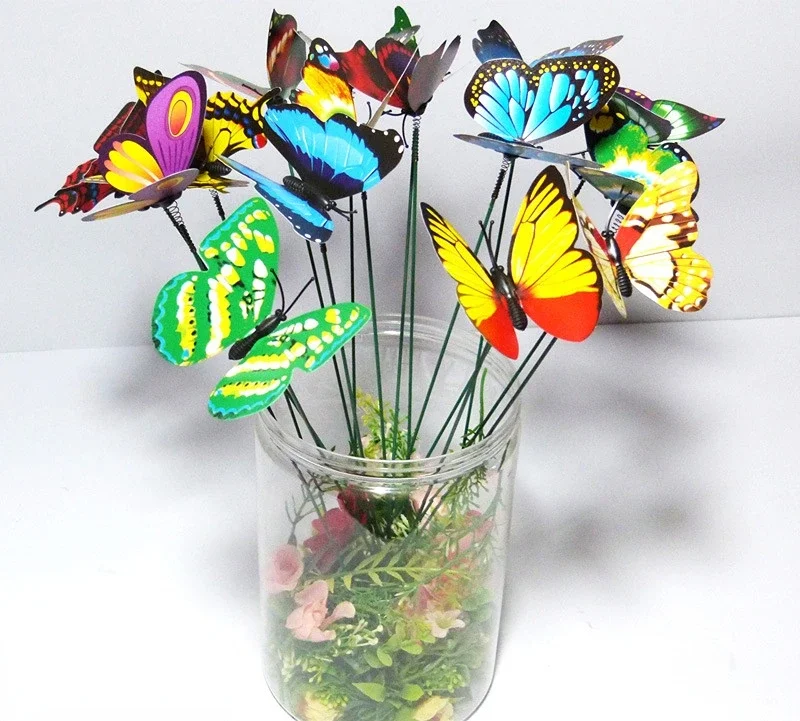 Bunch of Butterflies Garden Yard Planter Colorful Whimsical Butterfly Stakes Decoracion Outdoor Decor  Gardening Decoration