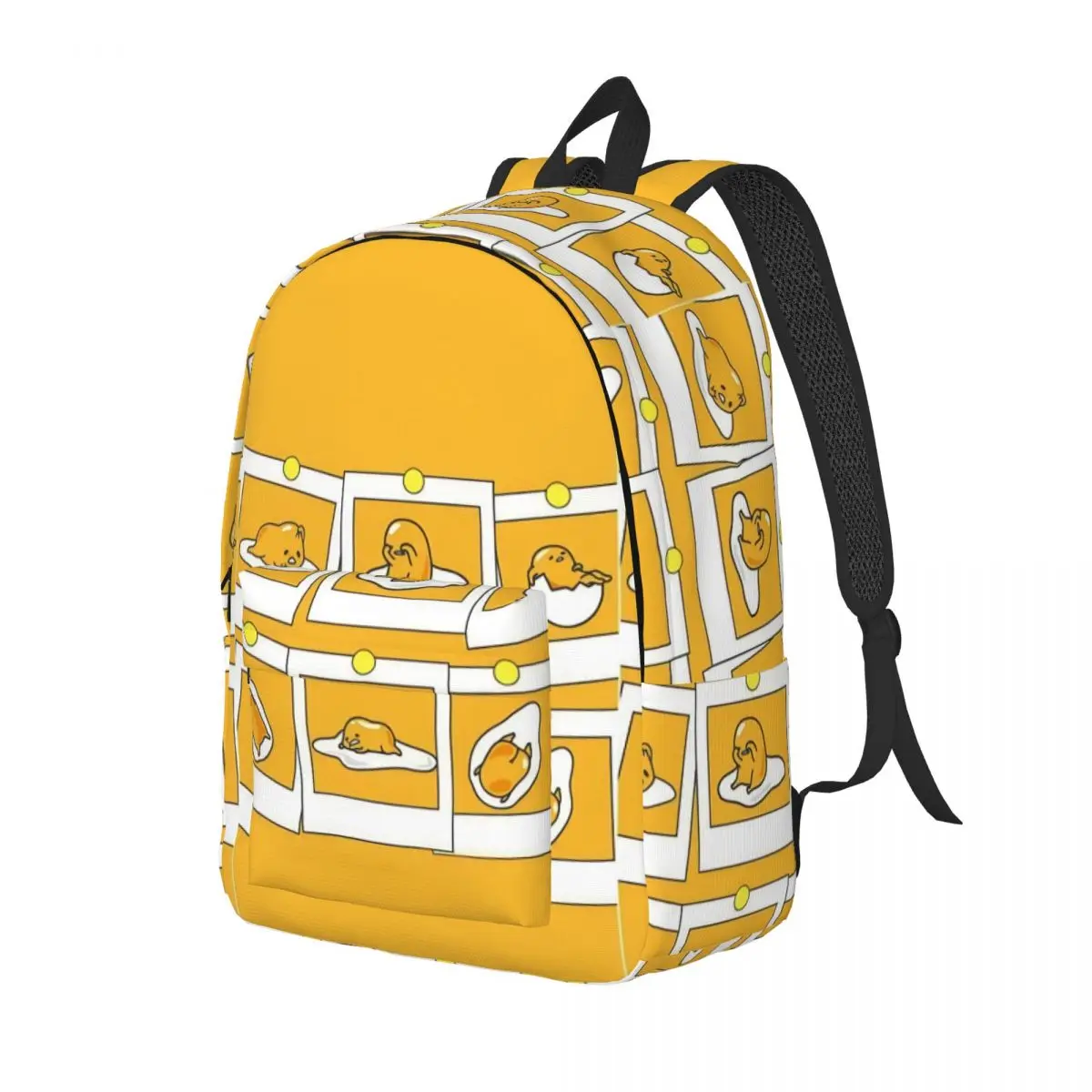Mochila Gudetama con bonitos huevos de dibujos animados para niño y niña, mochila escolar para estudiantes, mochila de viaje para preescolar y guardería