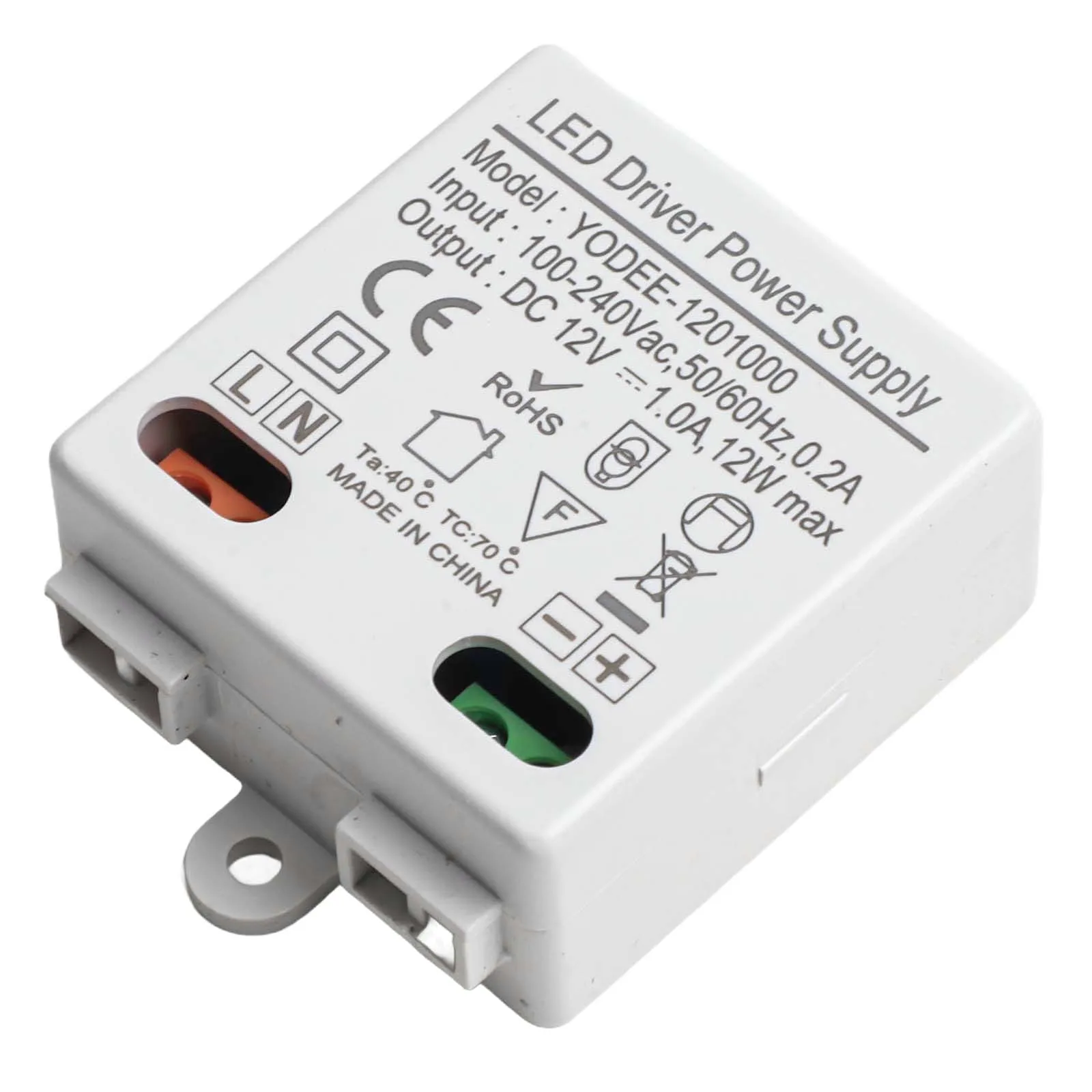 AC To DC Converter LED Power Supply Plastic Housing Short Circuit Protection Small And Flat Led Strip Lighting Driver