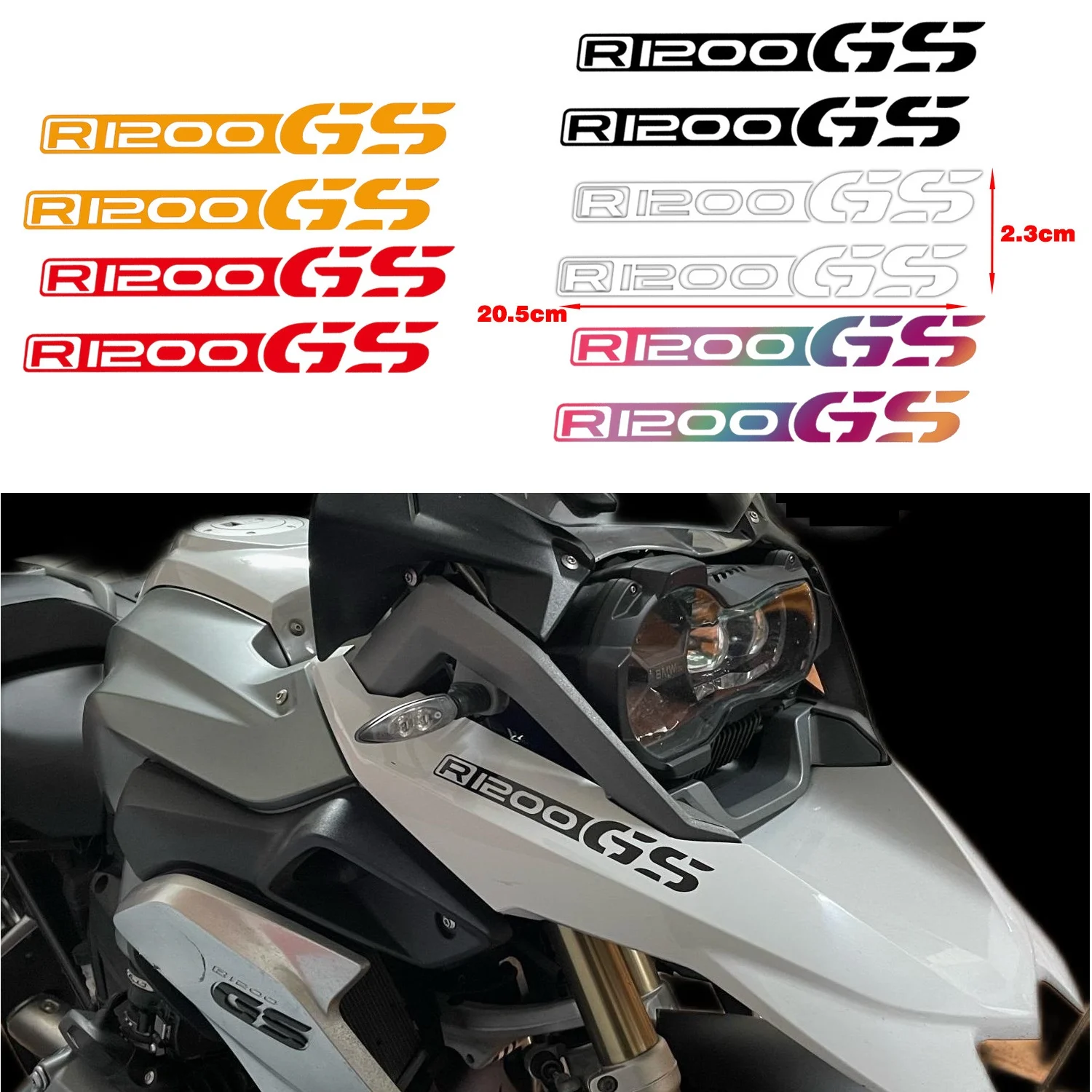 Motorcycle Stickers For BMW R1200GS R1200 R 1200 GS Tank Pad Body Shell Wheels Rims Helmet Decal ADV Adventure Reflective decal