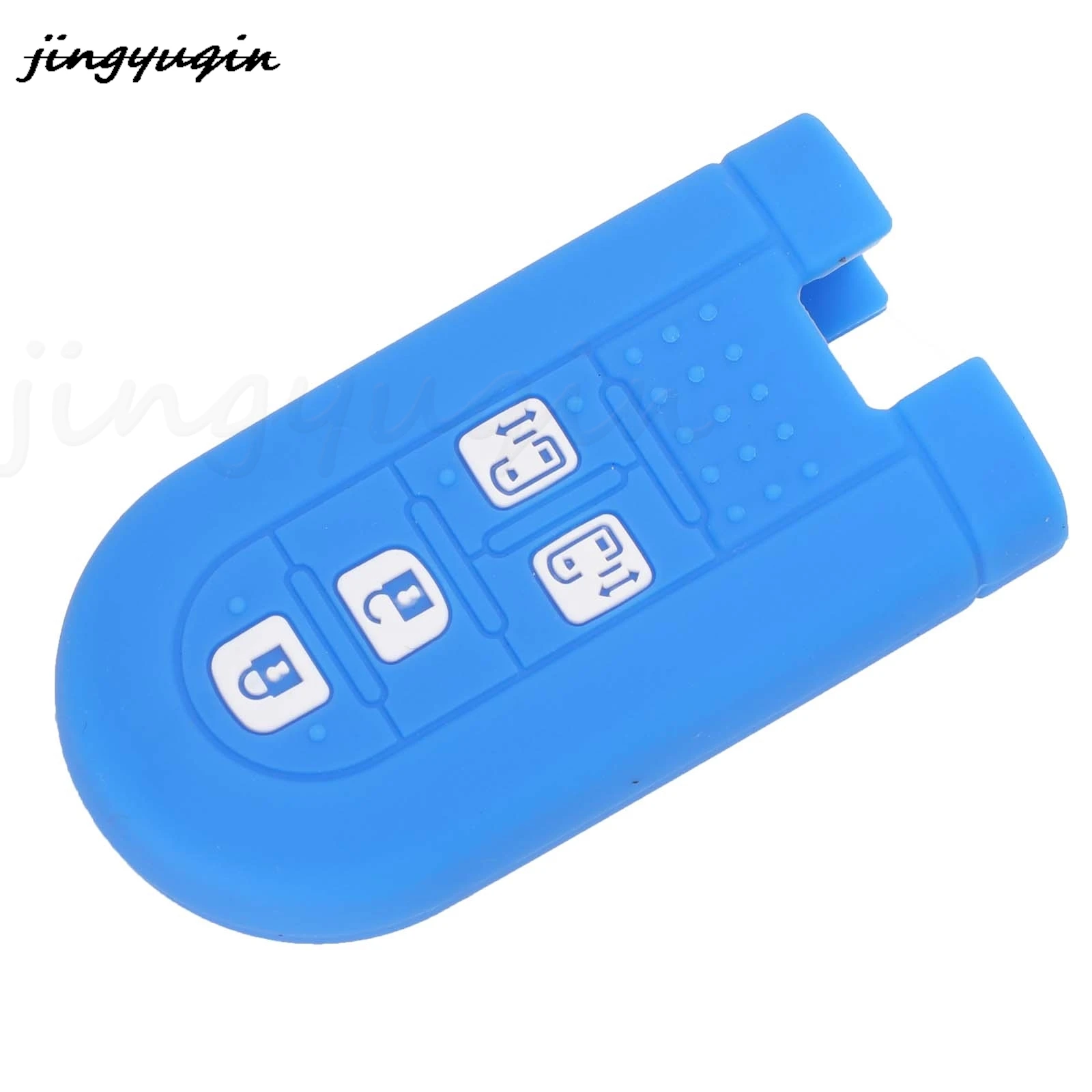 Jingyuqin-funda de silicona para llave de coche, carcasa protectora de control remoto 4BTN para Daihatsu La600s La610s La150s Move 2015-2019,