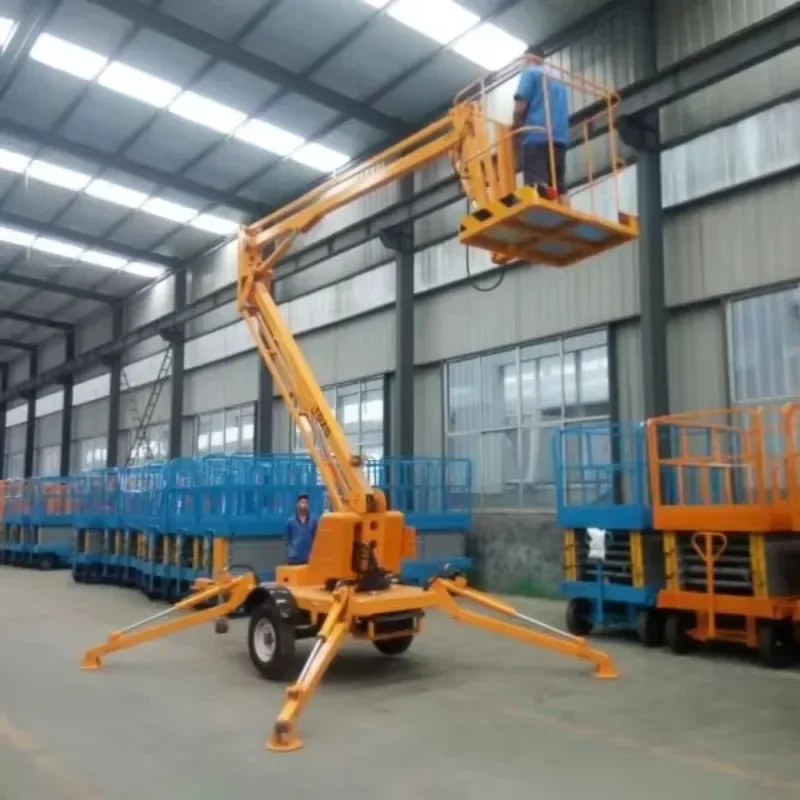 Factory Construction Work Curved Arm Telescopic Machine Self-propelled Telescopic Boom Elevator Safe and Durable