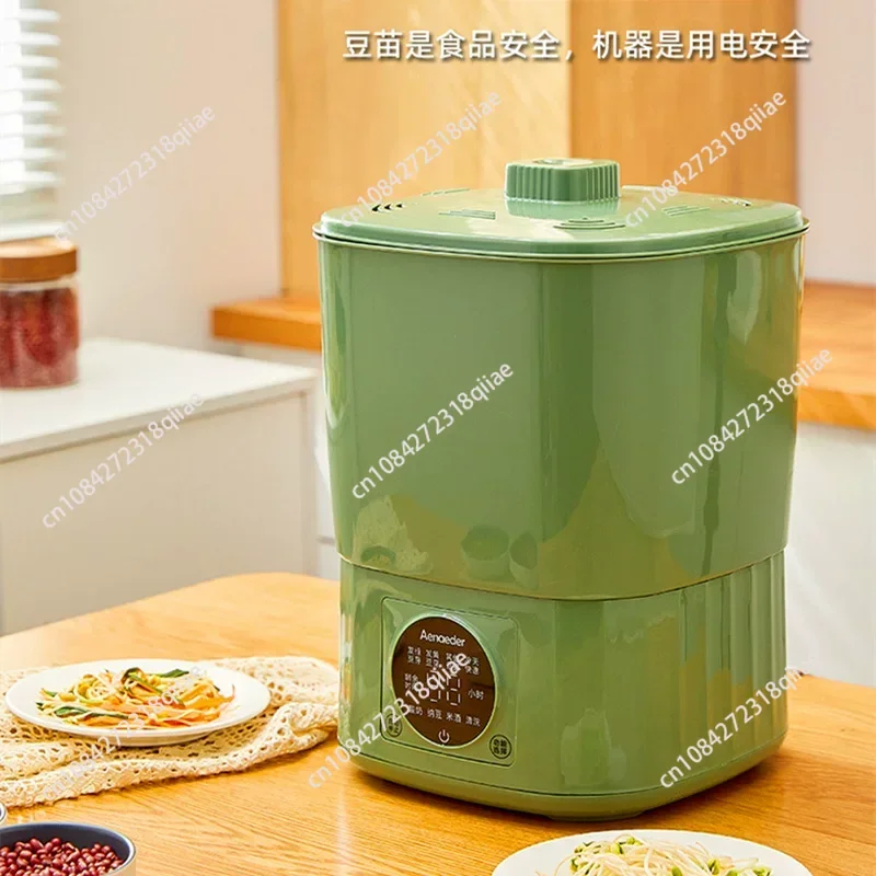 Intelligent Bean Sprouts Maker Thermostat Green Vegetable Seeds Growth Bucket Automatic Electric Sprout Buds Germinator Machine
