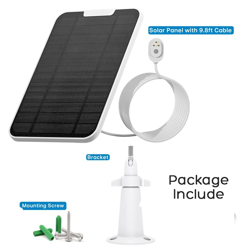 لوحة شمسية مطورة عالية الكفاءة لـ Arlo Pro 5S/Pro 4/Pro 3/Pro 3 Floodlight/Ultra/Ultra 2 إلخ. كاميرا الأمن.