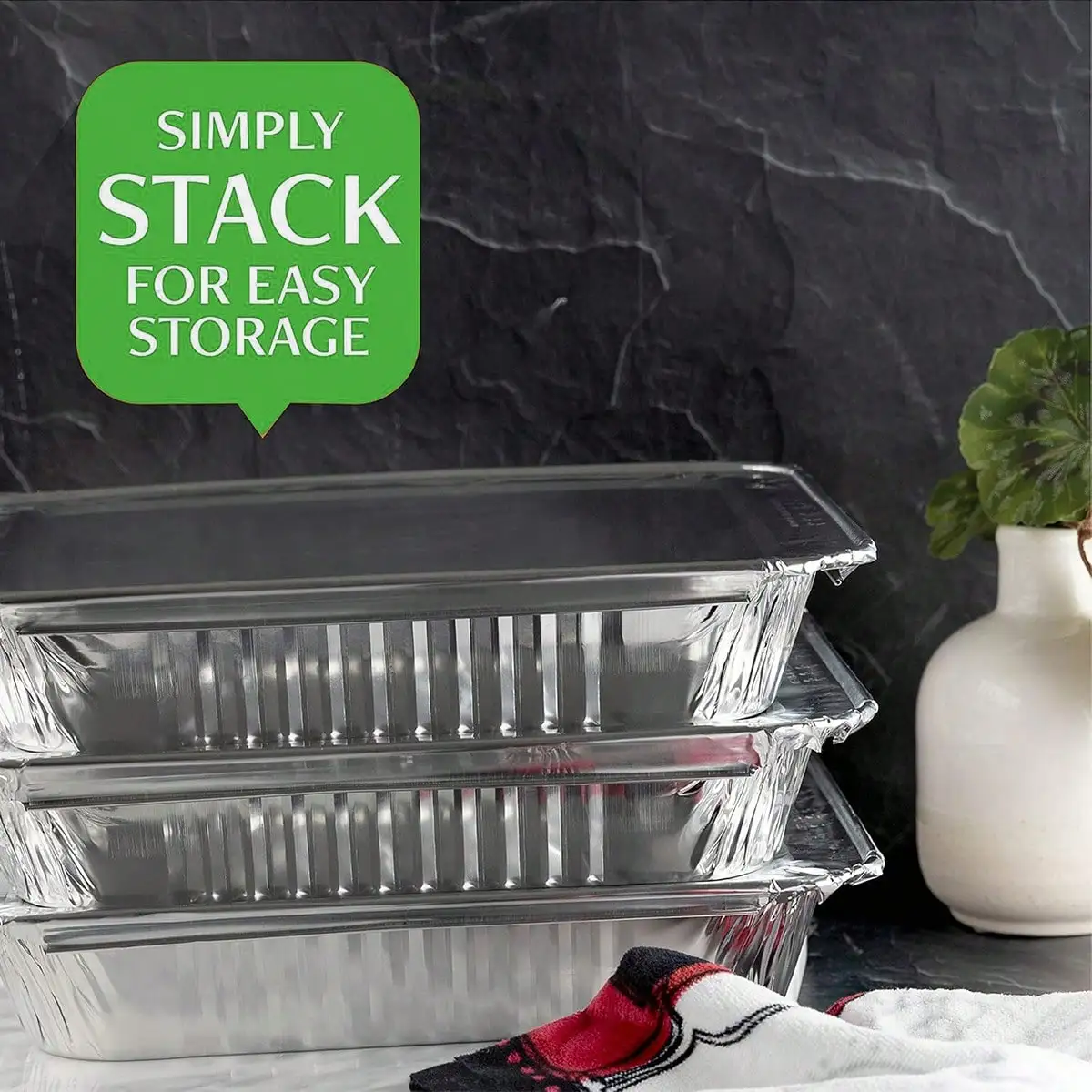 25Pcs Aluminum Pans Foil Pans With Lids, 9x13 Disposable Trays Half Size Tin Pans Foil Trays Food Containers For Cooking, Baking, Roasting, Heating Or Steam Table