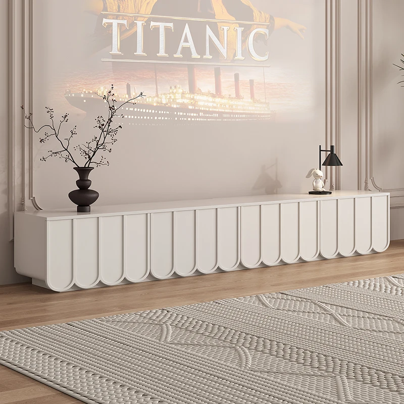 

Cream Style Simple Tv Stand Creative Delicacy Aesthetic Elegant Luxury Tv Cabinet Space Saving Meuble Tv Living Room Furniture