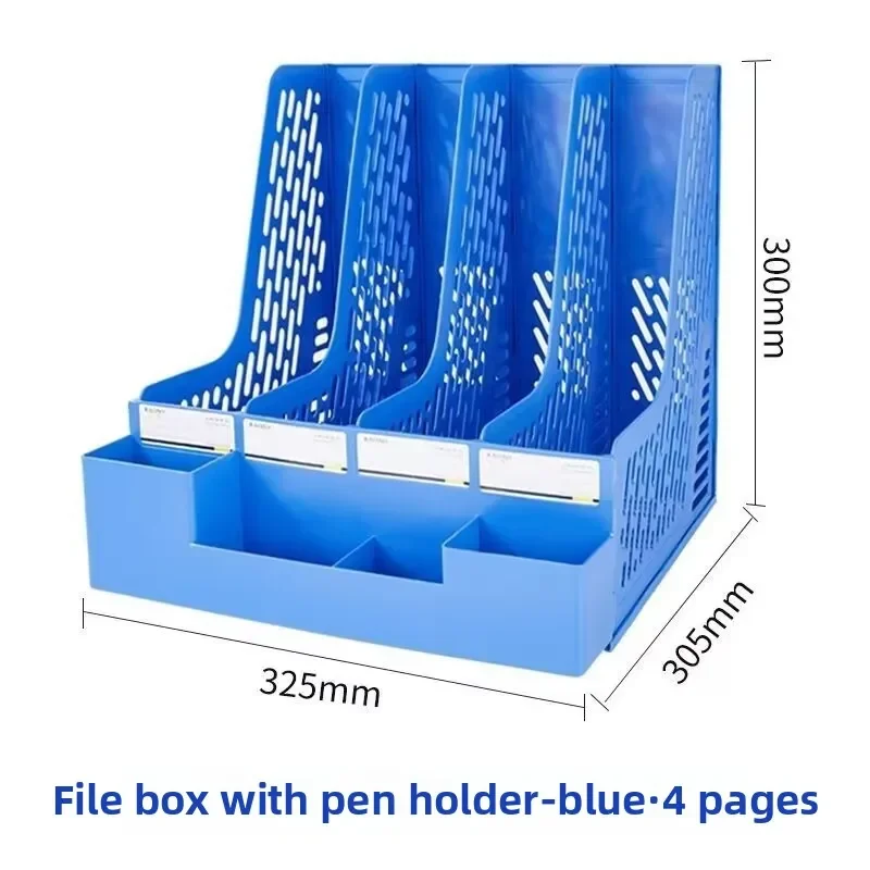 Picture 3: new Desktop Storage Box Vertical Plastic File Box Combined File Column Quadruple Book Office File Rack