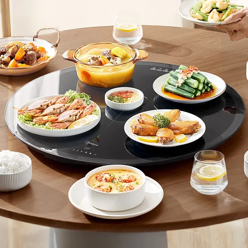 ميديا-مسخِّن طعام كهربائي ، مسخن طعام كهربائي ، ذائب تخمير ، لوح دائري دوار ، أطباق دافئة ، من من من من من ، من ، من 60 إلى 50