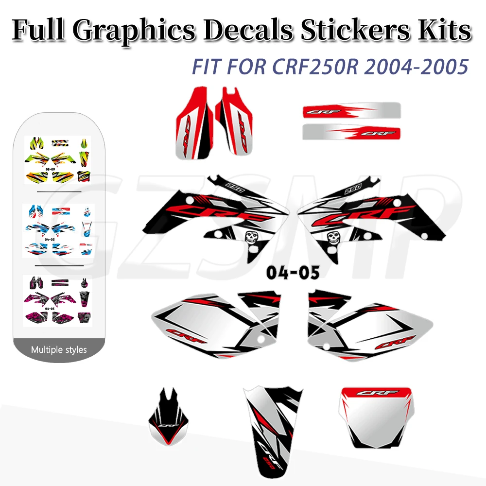 

Фоновые графические наклейки для мотокросса, комплекты декоративных наклеек, пригодные для Honda 2004-2005 CRF250R CRF 250R