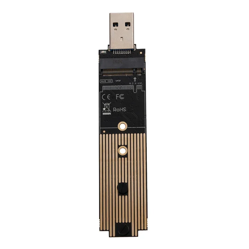 M.2 to USB 3.2 GEN2 10G Riser Card Board NVME SSD Adapter JMS583 Chip Support External 2230 2242 2260 2280 M2 NVME SSD M/B+M Key