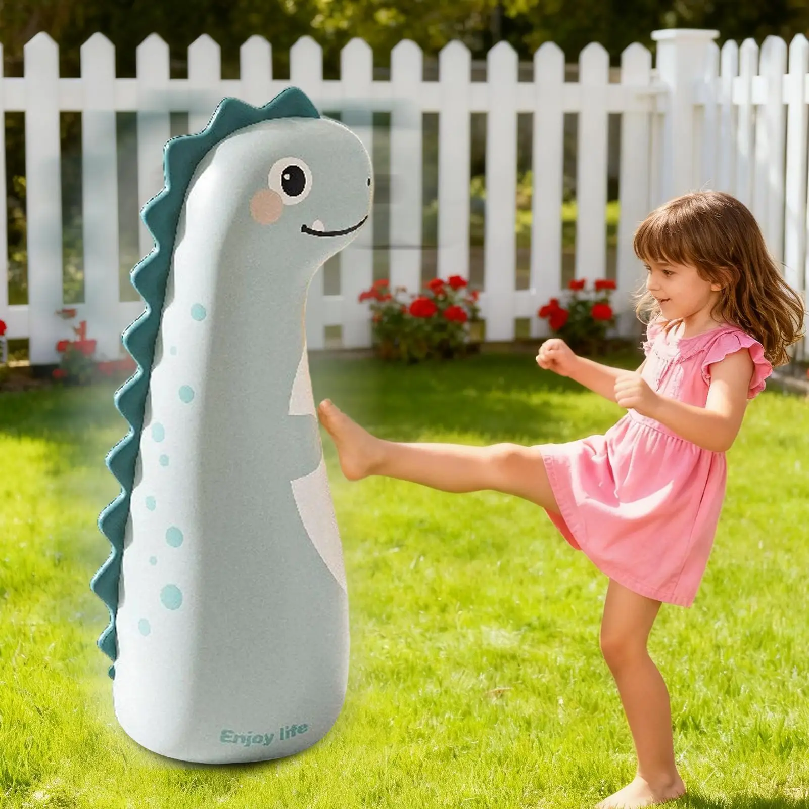 أطفال اللكم حقيبة نفخ 47 بوصة نفخ معدات الملاكمة مع قفازات ومضخة الأطفال اللكم ممارسة الرمل ل