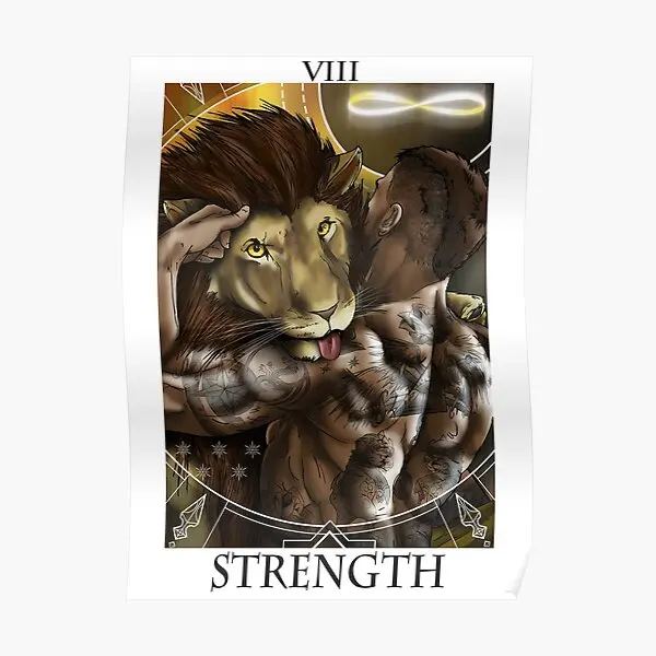 Viii Strength  Poster Modern Wall Mural Decor Funny Decoration Room Painting Print Picture Vintage Home Art No Frame