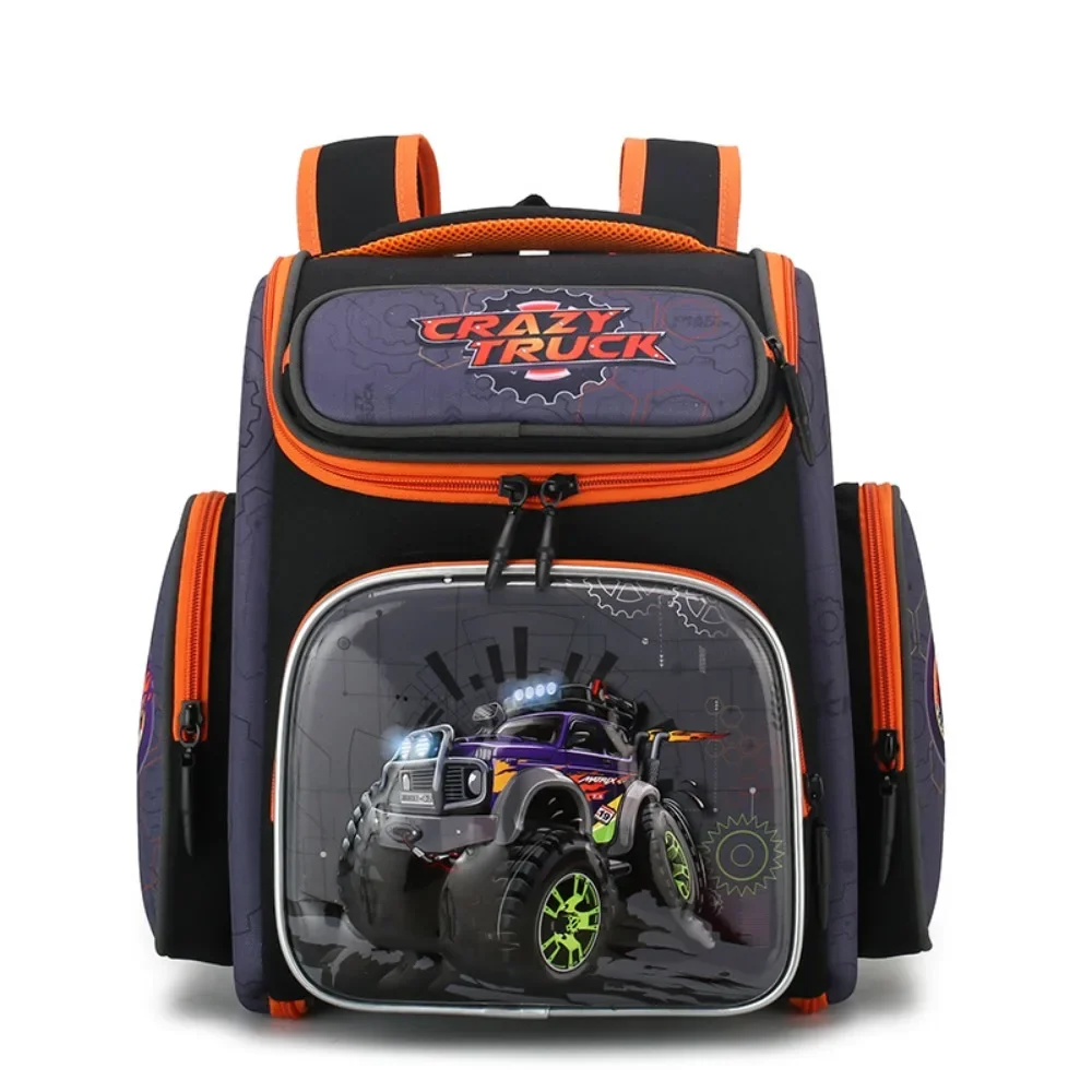 2-3 Grade Elementary School Students Can Use Backpack Cartoon Spider Man Hard Shell Space Bags To Reduce The Burden Backpacks