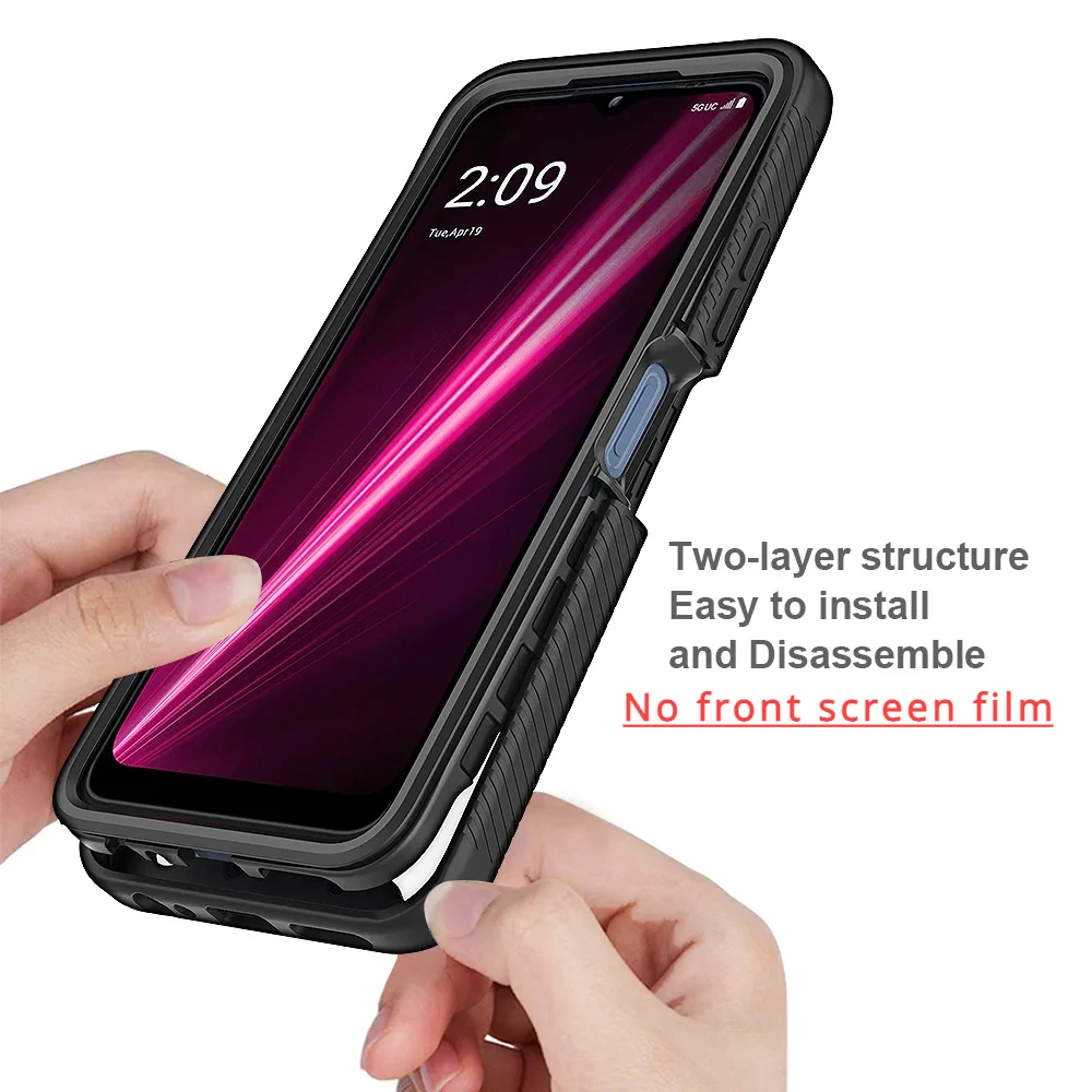 TPU/PC Sky Case for T-Mobile Revvl 6 / Revvl 6 Pro 5G Clear Funda Capa Rugged Hybrid Shockproof Shell Heavy Duty Phone Cover