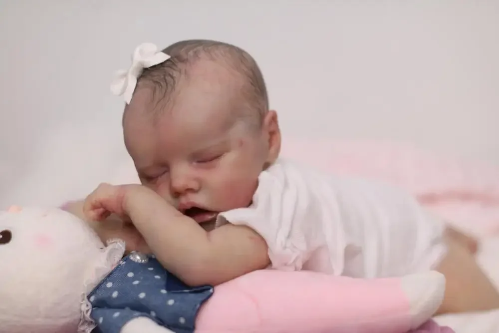 18인치 리본 인형 키트 트윈 매우 부드러운 실물 같은 리얼 터치 신선한 색상 미도색 미완성 인형 부품 DIY