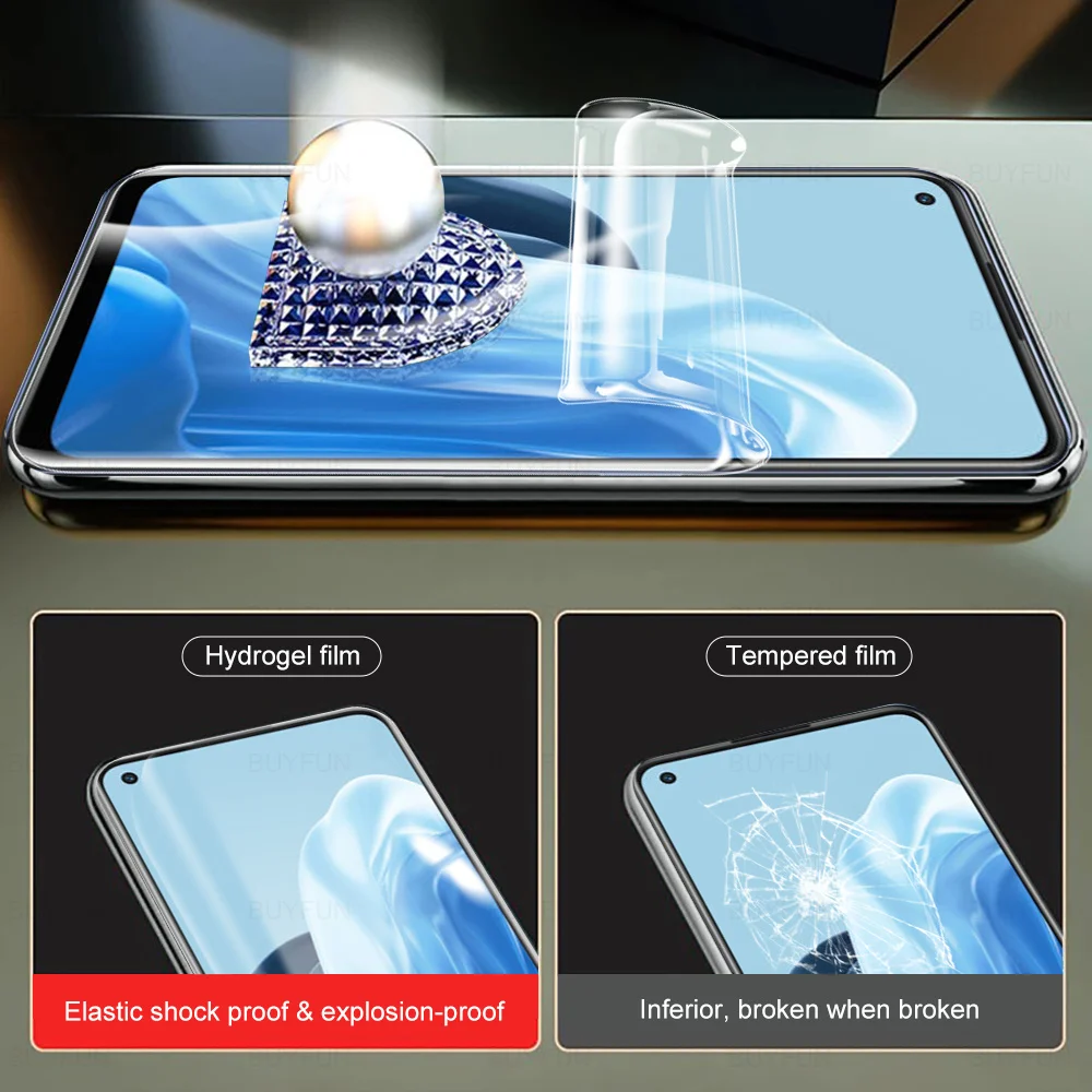 2PCS 9000D Hydrogel Soft Film For Oppo Reno7 5G 6.43" Screen Protector For Reno 7 CPH2371 Safety Protective Film Cover Not Glass