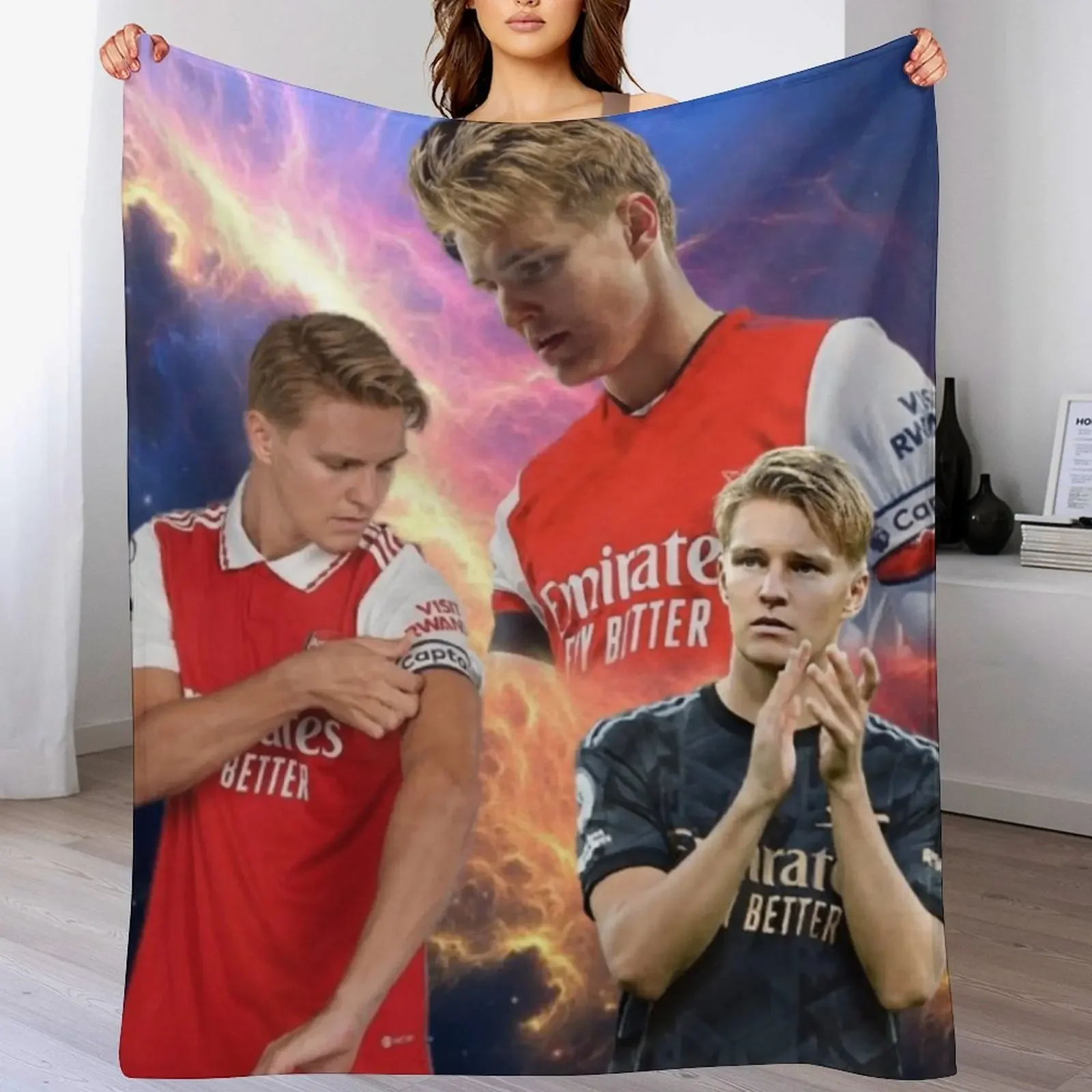 

Odegaard Throw Pillows Throw Blanket Breathable Lightweight Blanket for Adults Kids