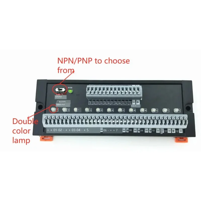 Blok Terminal Sensor Sakelar Kedekatan 12 Saluran 2 Kawat 3 Kawat Modul Input PLC Papan Adaptor Fotolistrik Waktu NPN