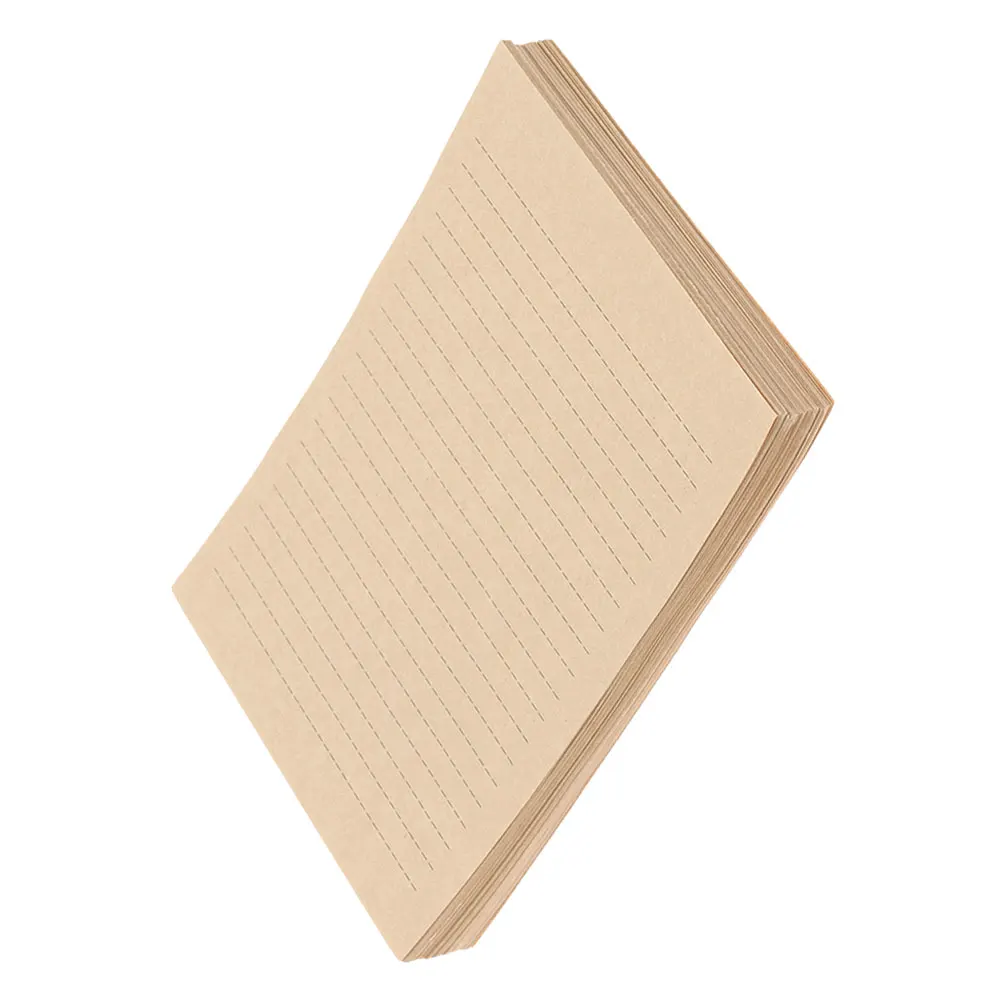 

200Pcs A5 Lined Vintage Letter Paper Kraft Writing Sheets for Crafting Scrapbooking Handwritten Notes Retro Stationery Supplies