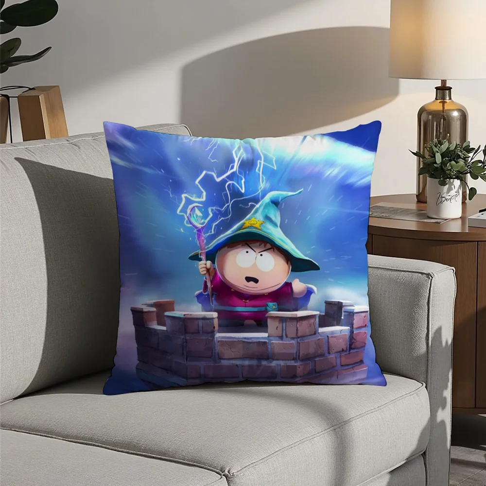 

Cartoon Classic S-South P-Park Pillow Case Plush Fabric Soft Pillowcase Double Sided Print Cushion Cover Household Gifts