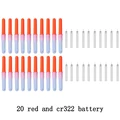 red B and battery