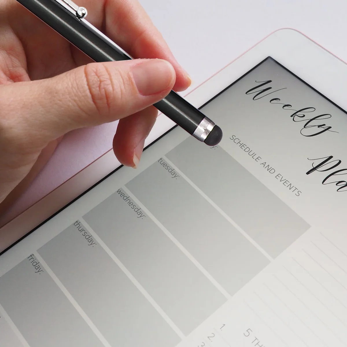 

5Pcs Professional Capacitive Stylus 9Mm Slim Metal Body Flexible Touch Pen for Phone Tablet Anti-Fingerprint Smooth Writing