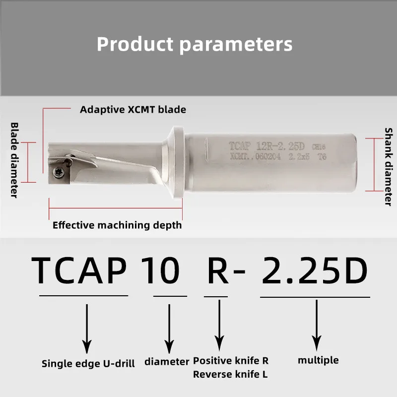 TCAP 10R 12R 2,25d 3,25d taladro multifunción integrado, 1 unidad
