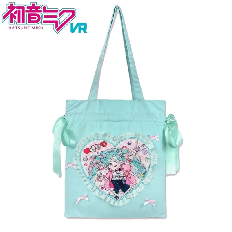 

New Hatsune Miku Tote Bag Cartoon Hatsune Miku Shoulder Bag Large Capacity Portable Storage Anime Goods Holiday Gifts
