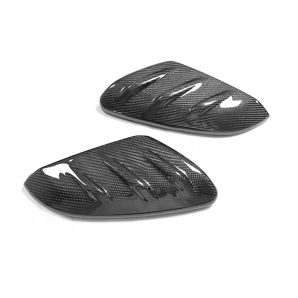 Replacement Rearview Side Mirror Covers Cap For 17-21 Honda Civic FC1 10th Gen VS Style Carbon Fiber Casing Shell