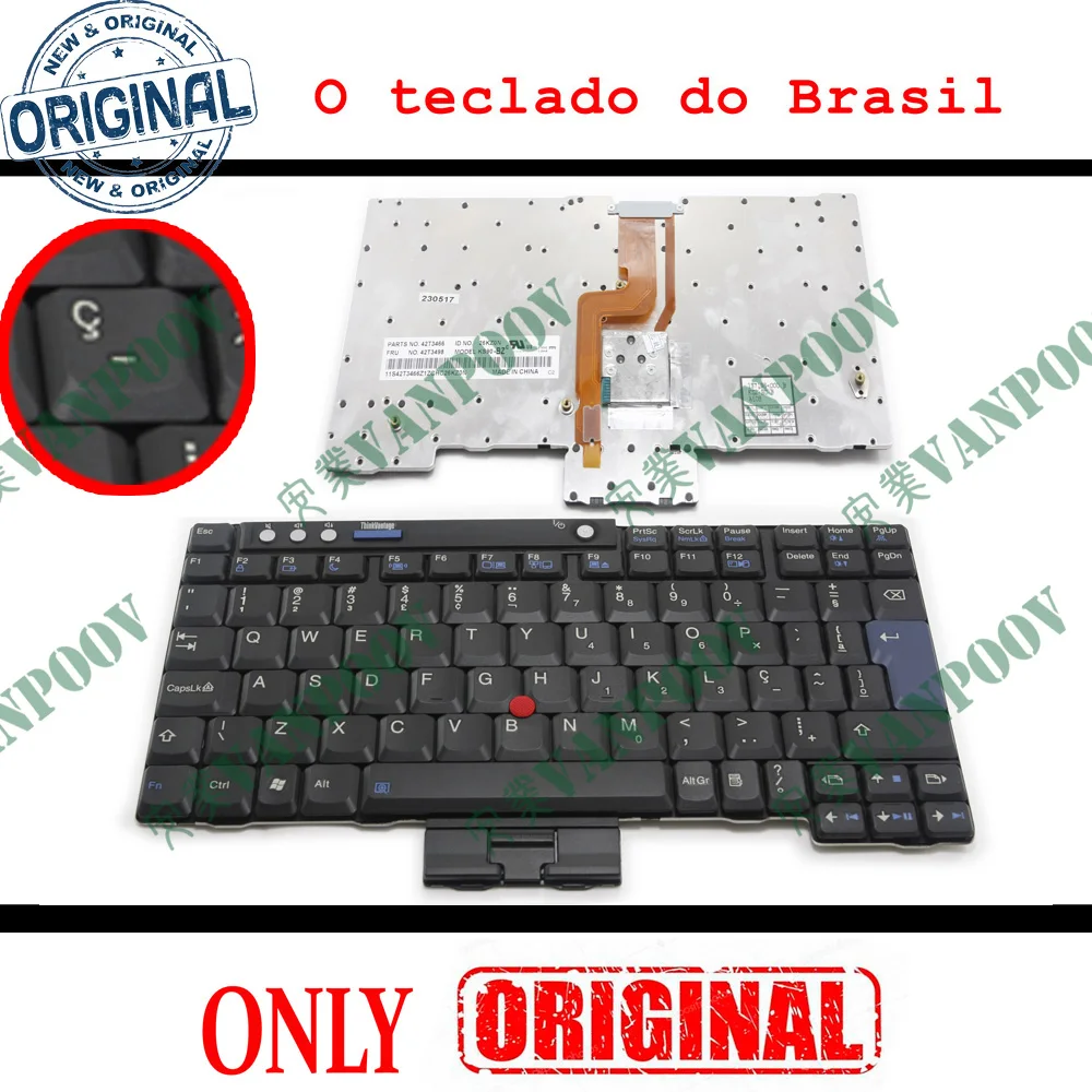 

Новая клавиатура для ноутбука IBM Thinkpad X60 X60S X61 X61S X60T X61T FRU 42T3466 42T3498 KS90-BZ BR Бразилия португальский PO