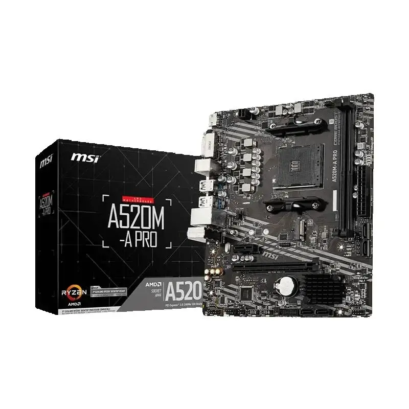 MSI جديد A520M A PRO Micro ATX AMD A520 DDR4 M.2 USB3.2 STAT 3.0 SSD/64G أفضل دعم R9 سطح المكتب وحدة المعالجة المركزية المقبس AM4 اللوحة الأم #2