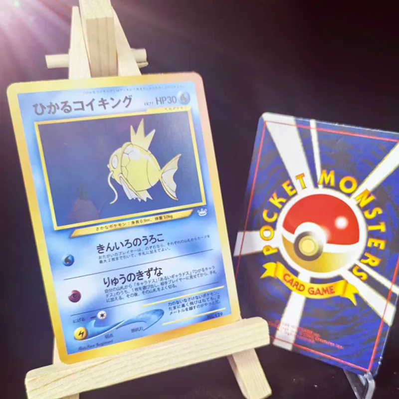 Diy pkm ptcg cartões versão antiga japonês inglês neo escuridão brilhando charizard mewtwo tyranitar magikarp coleção cartão de jogo