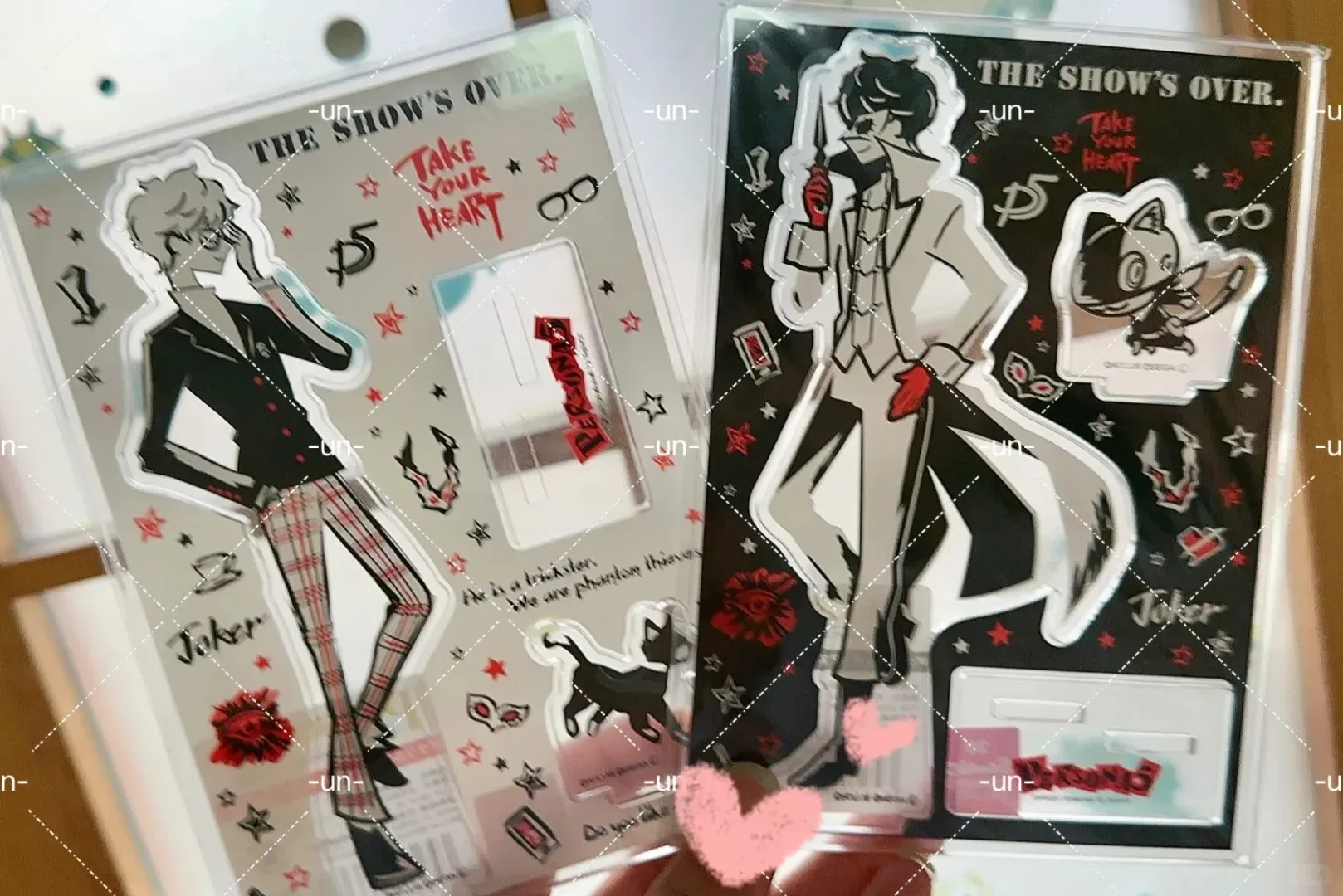 Person 5 Figures Acrylic Stand Fashion Anime Action Figure Accessories Collection Kids Toys Gift  Amamiya Ren