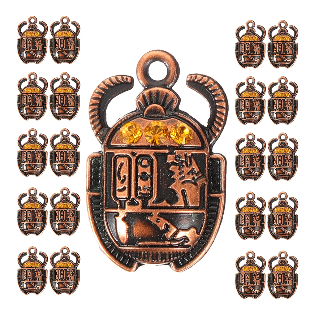 Scarab Pendant Charm Bracelet Charms Metal Jewelry Beetle Crafts Making Earring Necklaces