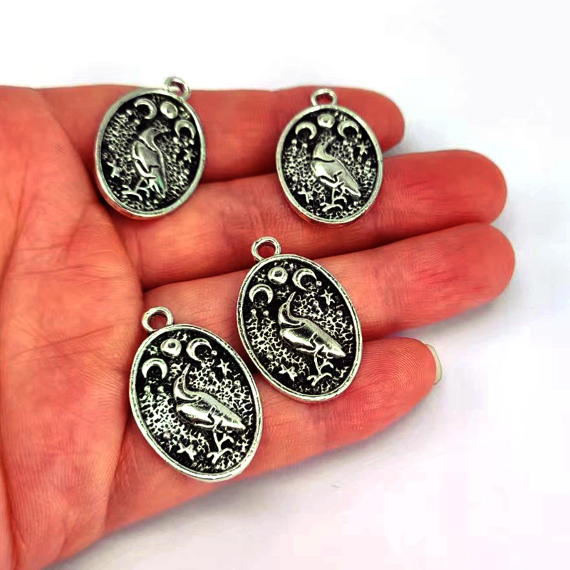 5pcs New DIY Bird Moon Tree Pendant Charm for Women Man Accessories