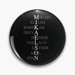 Mikaelson-Pin de botón suave para mujer, joyería de dibujos animados, ropa de moda, Pin de solapa de Metal, sombrero divertido, regalo, decoración creativa