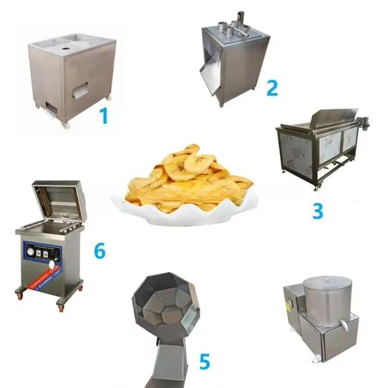 Semi Automatic Banana Peeler Ripe Banana Peeling Machine and Banana Chips Production Line Plantain Powder Milling Machine Custom