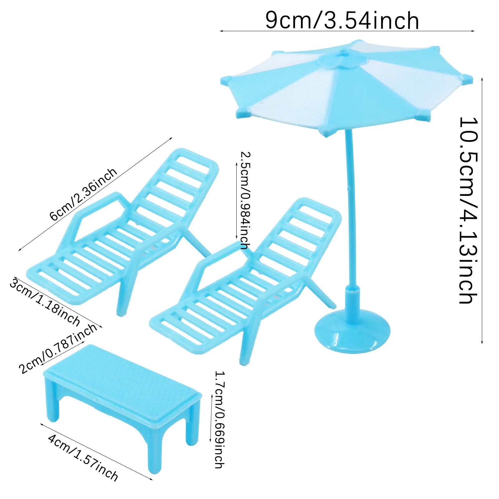 Mini ensemble de meubles pour maison de poupée, équipement de jeu en plein air, cadeau idéal pour les enfants et les collectionneurs, parfait pour les jeux de rôle imaginatifs