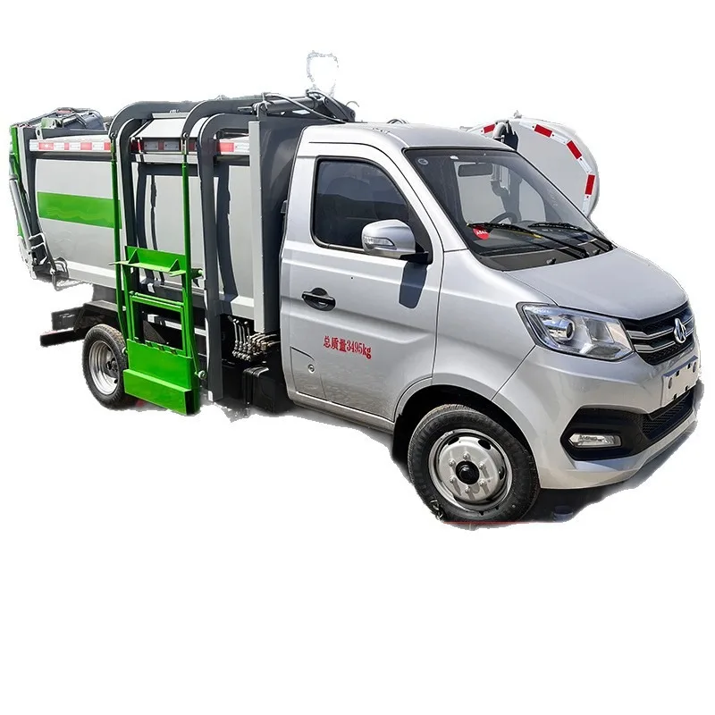 

New energy hanging can garbage truck Municipal sanitation cleaning truck Township sanitation side hanging can garbage truck
