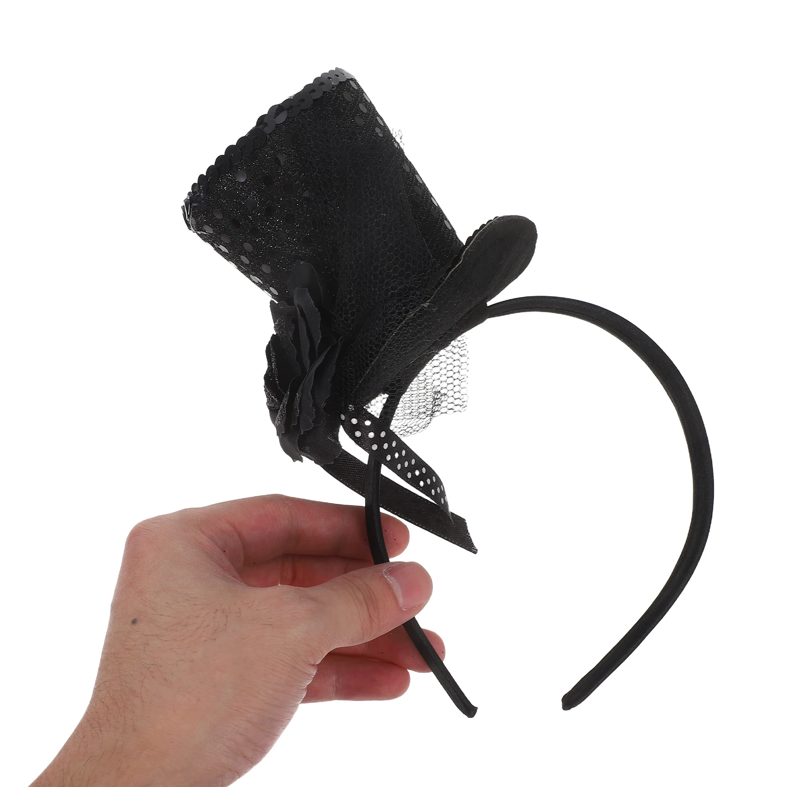 

3pcs Mini Top Hat Headbands With Veil Women Costume Accessory Tea Party Headpiece 1920s Halloween Christmas Lady Party Headwear