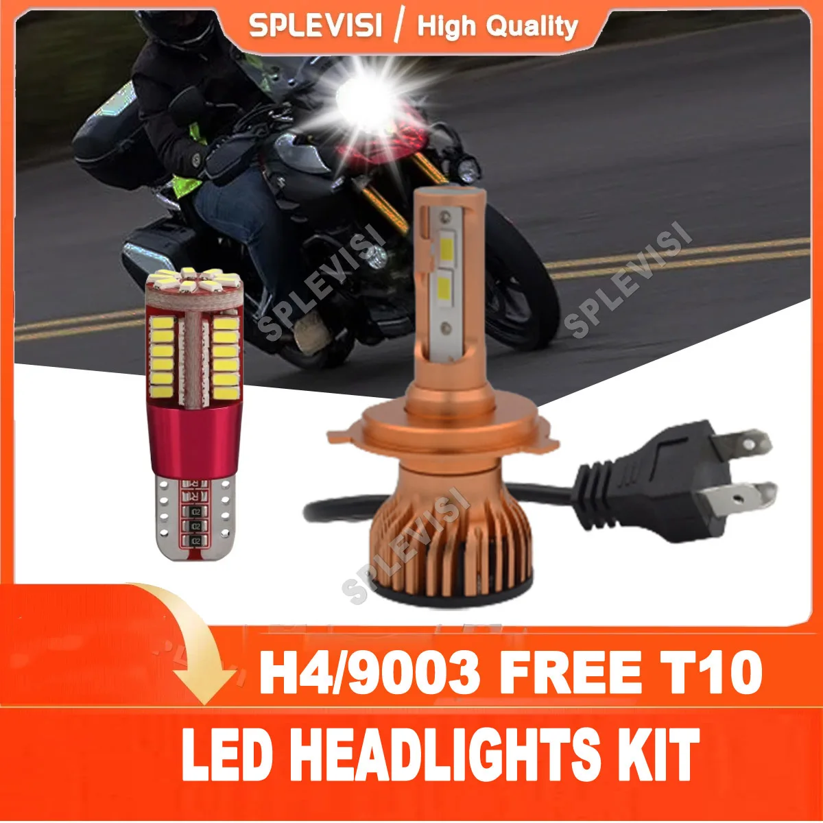 H4 9003 HB2 HS1 LED Headlight High  Low Beam Conversion Kit  White Free T10  Bulbs For Suzuki GSXR 600 750 1000 GSX 1400 SV 1000