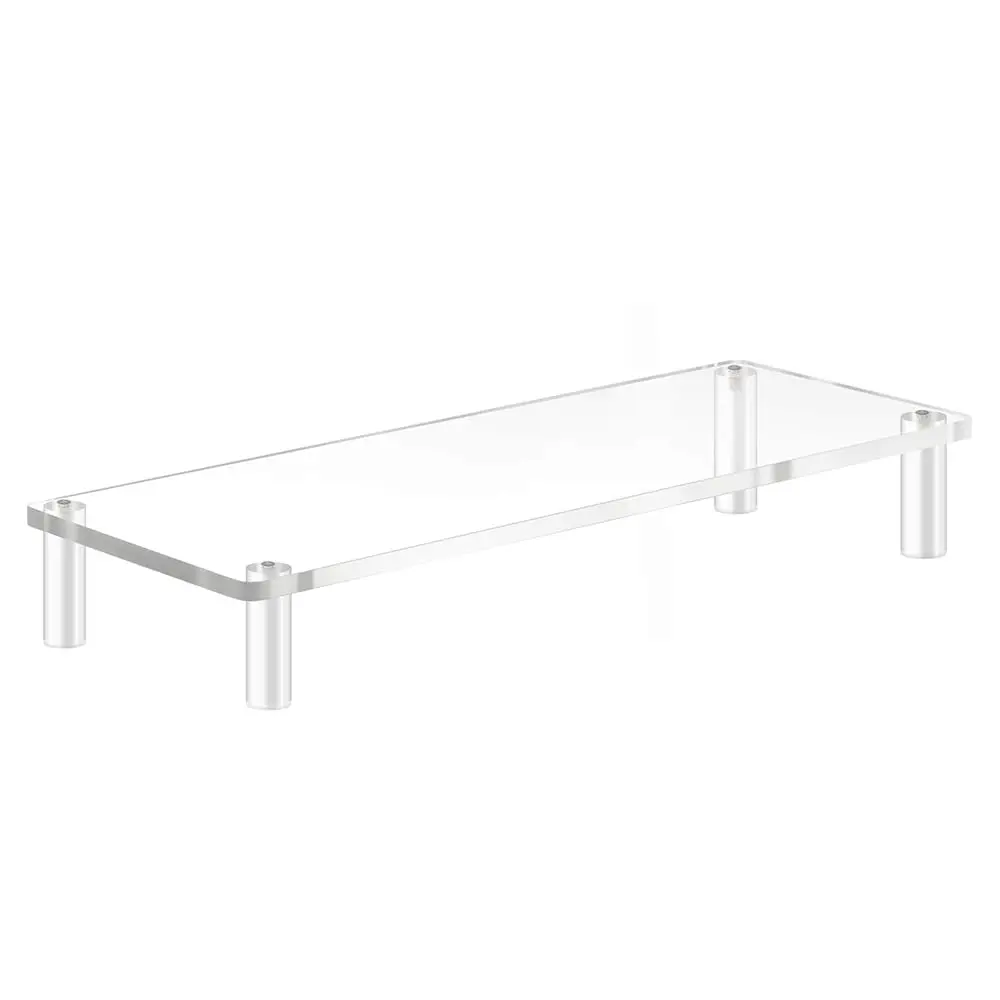 

Подставка-райзер для монитора из акрила 20x7.5, прозрачная подставка для ноутбука, iMac, ПК, принтера, эргономичная настольная подставка для работы