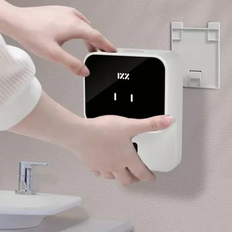 Imagem -03 - Automático Espuma Soap Dispenser Soap Pump Dispenser Usb Wall Mounted Display Led Elétrica Touchless Sensor Acessórios do Banheiro