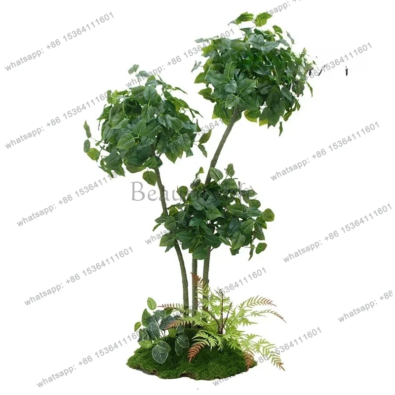 55Simulated green plants indoor creative bionic plant combination landscaping large fake flower living room bonsai ornament