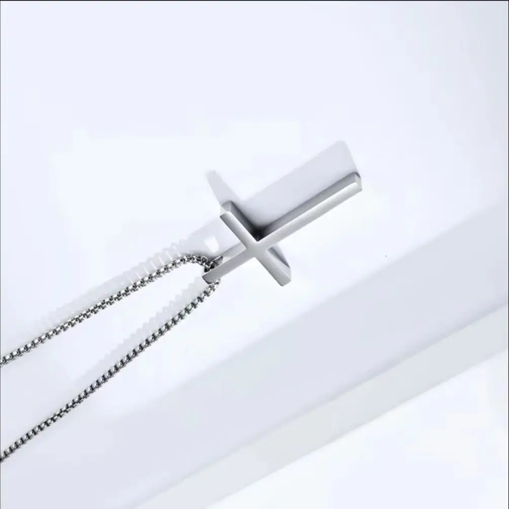 

2026 New Titanium Steel Cross Necklace For Men Women Chain Crucifix Pendant Party Jewelry Christmas gifts